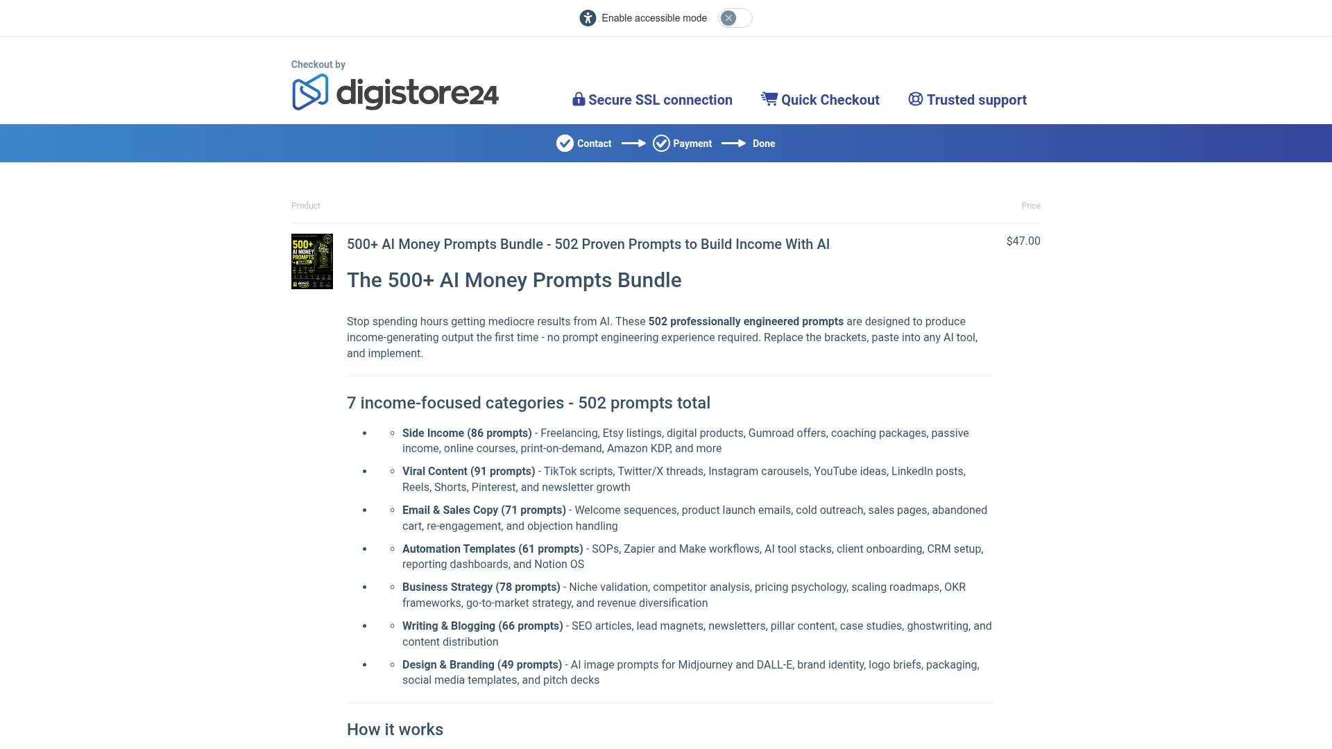 Produktbild des Anbieters: 500+ AI Money Prompts | 502 Proven Prompts to Build Real Inc